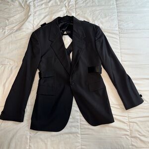 Versace Black Blazer with Cut-Out Design